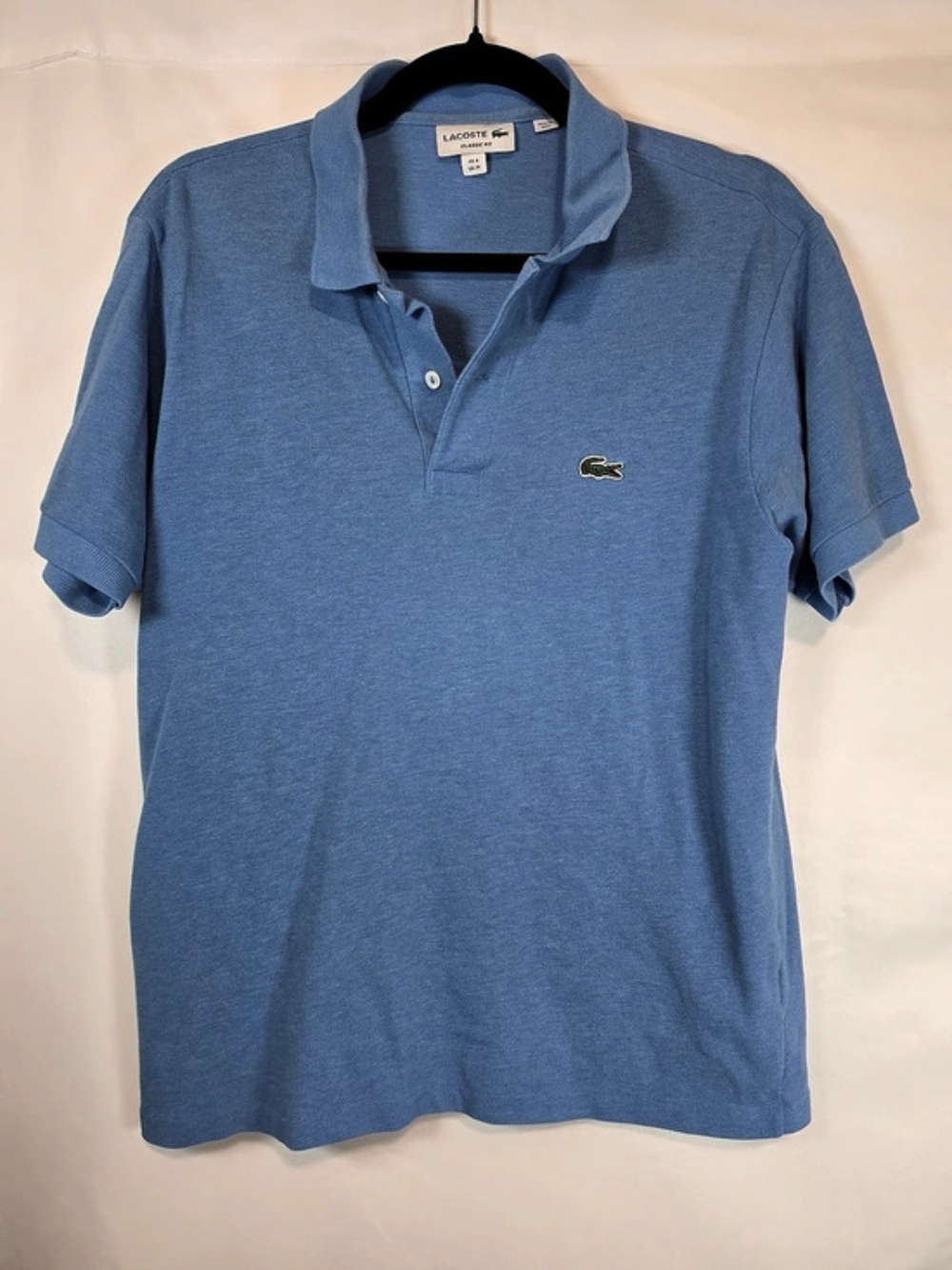 Lacoste Classic Fit Original L.12.12 Polo Shirt Blue Size Medium